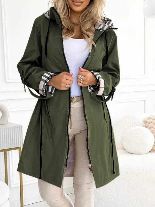 Cecily - Abrigo con Capucha Casual Elegante