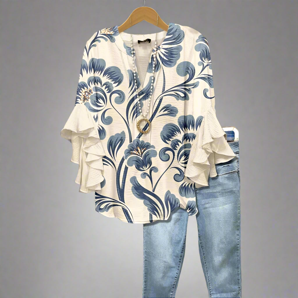 Emmeline - Blusa floral elegante y casual