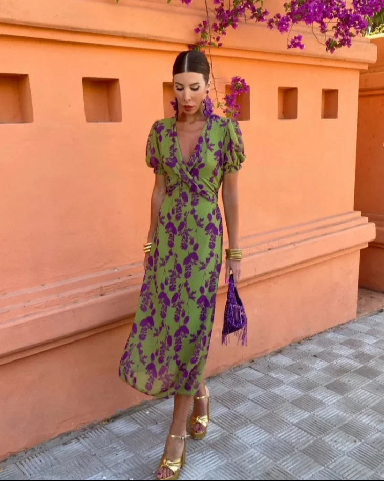 Genessa - Vestido floral casual elegante