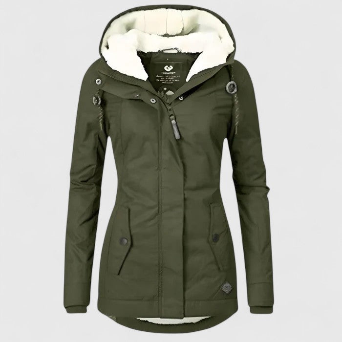 Chavelle - Abrigo con Capucha Casual Estiloso