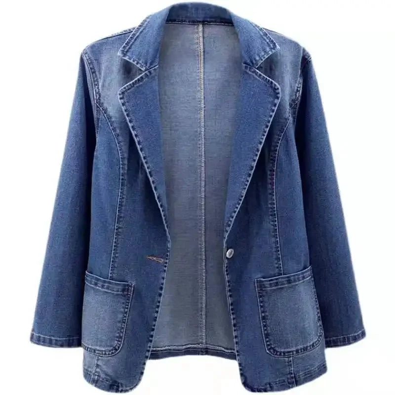 Nadia - Blazer de Mezclilla Casual Estiloso