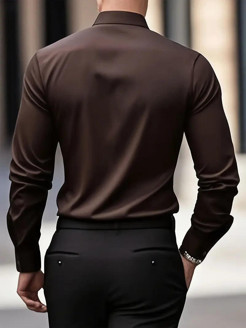 Larry - Camisa de manga larga casual elegante