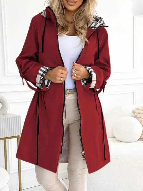Cecily - Abrigo con Capucha Casual Elegante