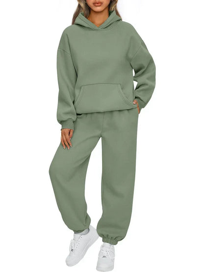Cherith - Conjunto de Sudadera con Capucha de Dos Piezas Casual Estiloso