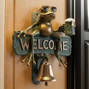 Adorno de Timbre de Bienvenida con Rana