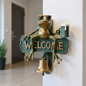 Adorno de Timbre de Bienvenida con Rana