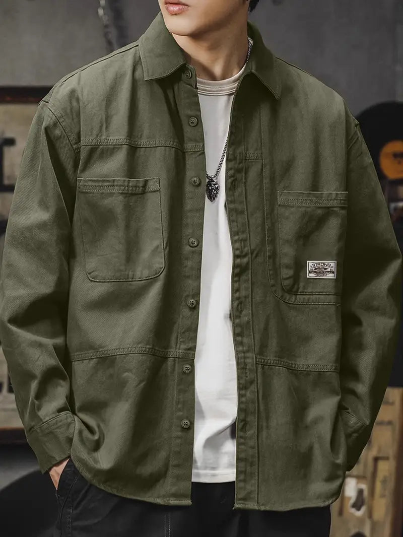 Crispian - Chaqueta tipo camisa casual elegante