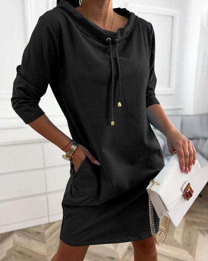 Leolia - Vestido con Capucha Casual Estiloso