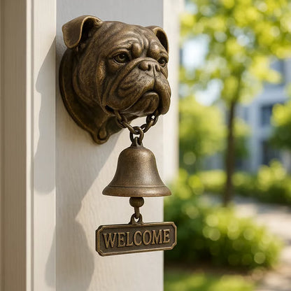 Severian - Campana Antigua de Bienvenida con Perro