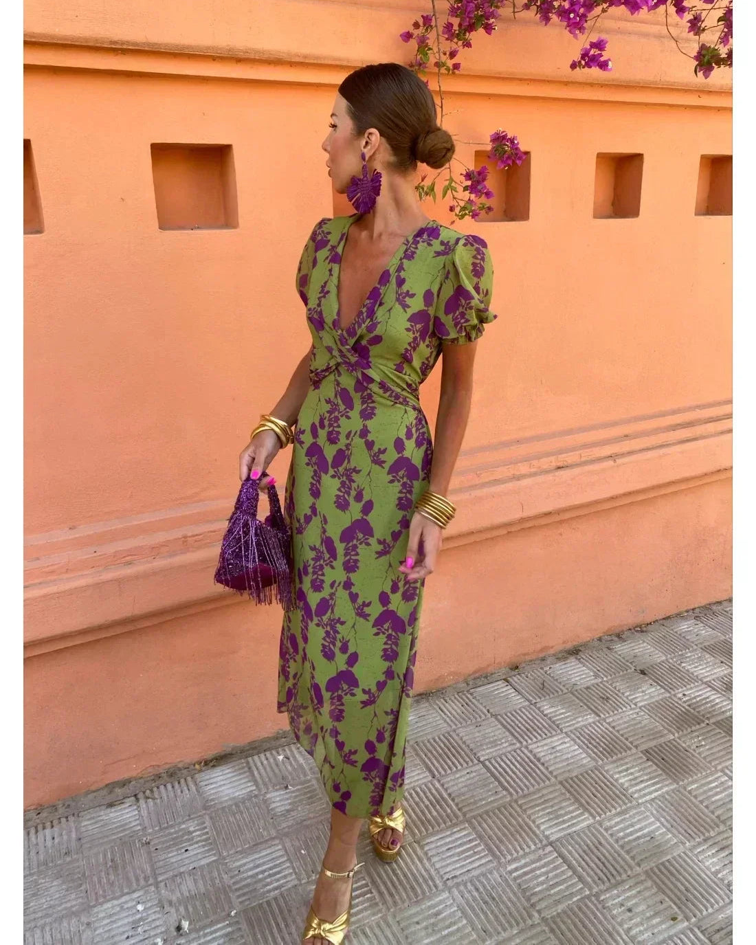 Genessa - Vestido floral casual elegante