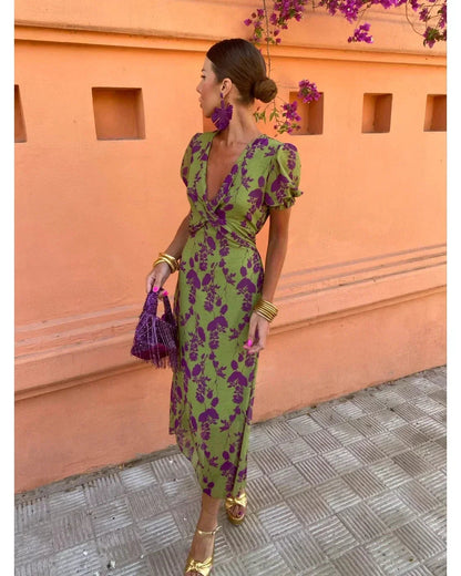 Genessa - Vestido floral casual elegante