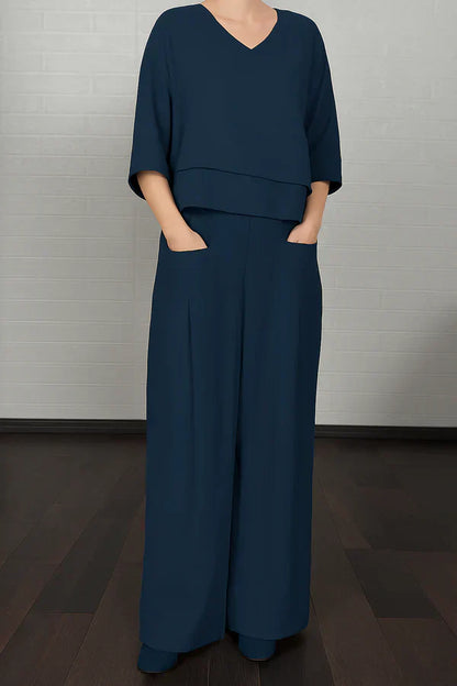 Akira - Conjunto de dos piezas casual elegante