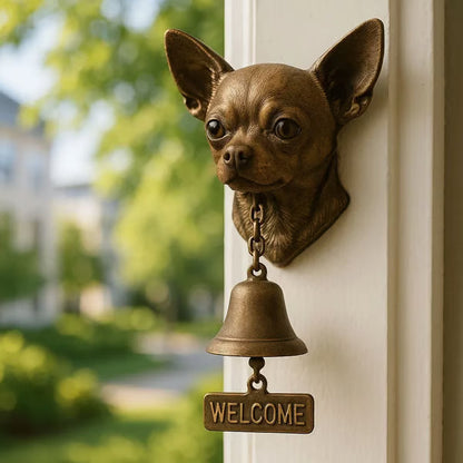 Severian - Campana Antigua de Bienvenida con Perro