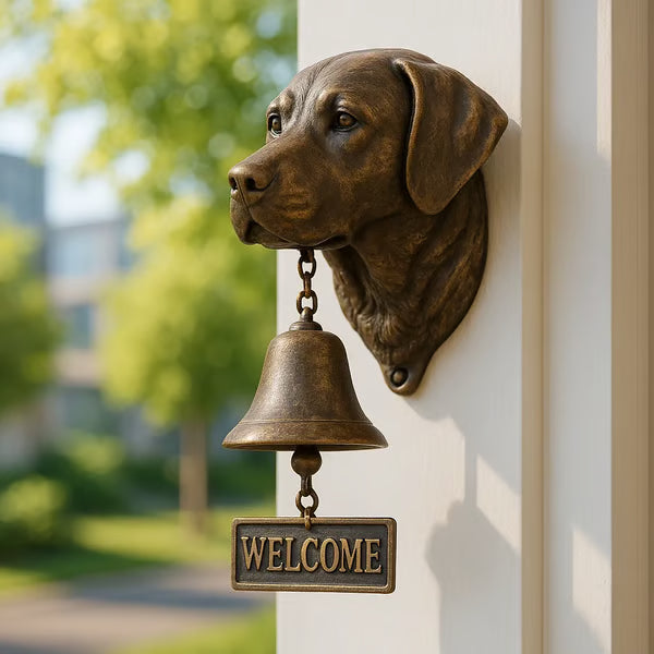 Severian - Campana Antigua de Bienvenida con Perro