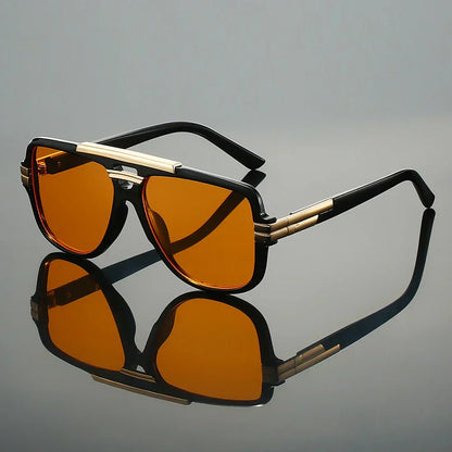 Greyson - Gafas de sol retro con escudo