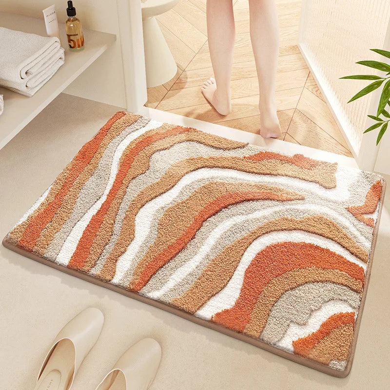 Tapete de Baño Acolchado Absorbente de Agua