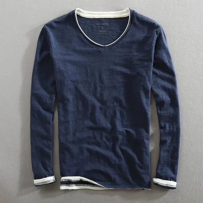 Aeson - Camiseta con cuello en V casual elegante