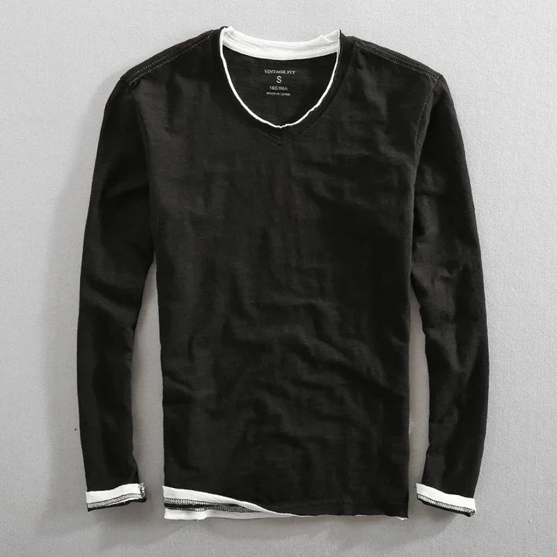 Aeson - Camiseta con cuello en V casual elegante