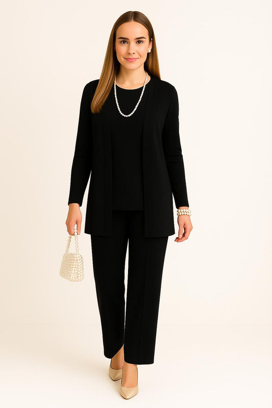 Fiorena - Conjunto de Tres Piezas Casual Elegante