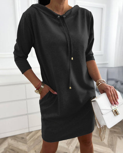 Leolia - Vestido con Capucha Casual Estiloso