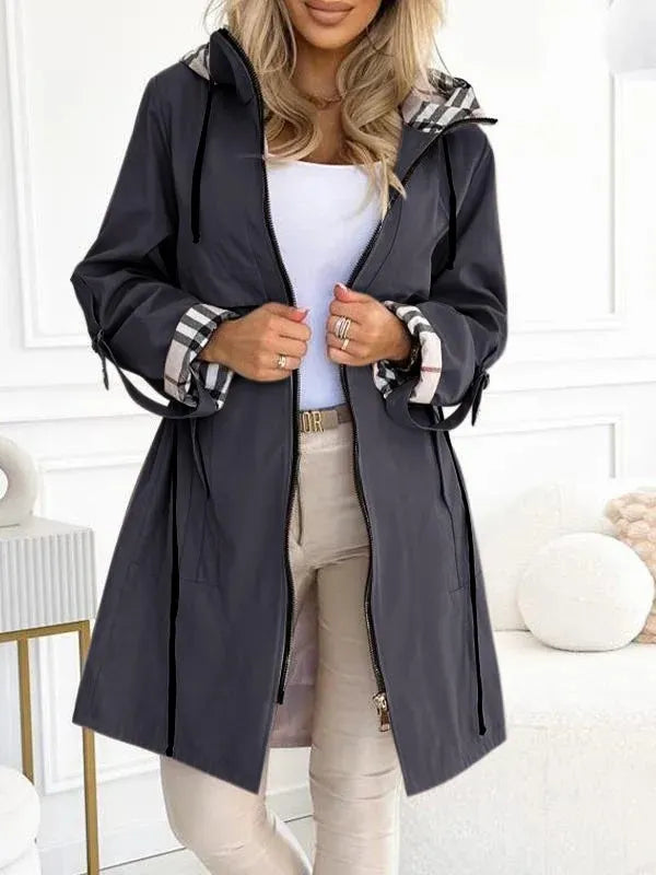 Cecily - Abrigo con Capucha Casual Elegante