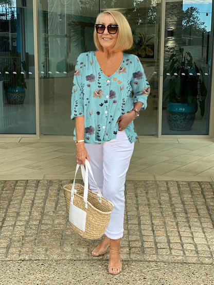 Dorothea - Blusa floral elegante y casual