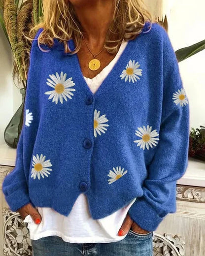 Annelina - Cárdigan Floral Casual Estiloso