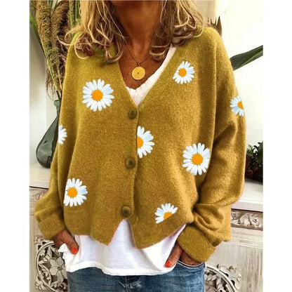 Annelina - Cárdigan Floral Casual Estiloso