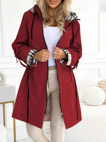Cecily - Abrigo con Capucha Casual Elegante