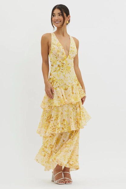 Benedetta - Vestido maxi floral elegante