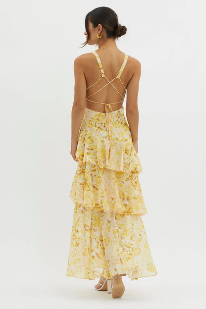 Benedetta - Vestido maxi floral elegante