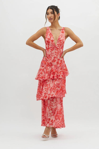 Benedetta - Vestido maxi floral elegante