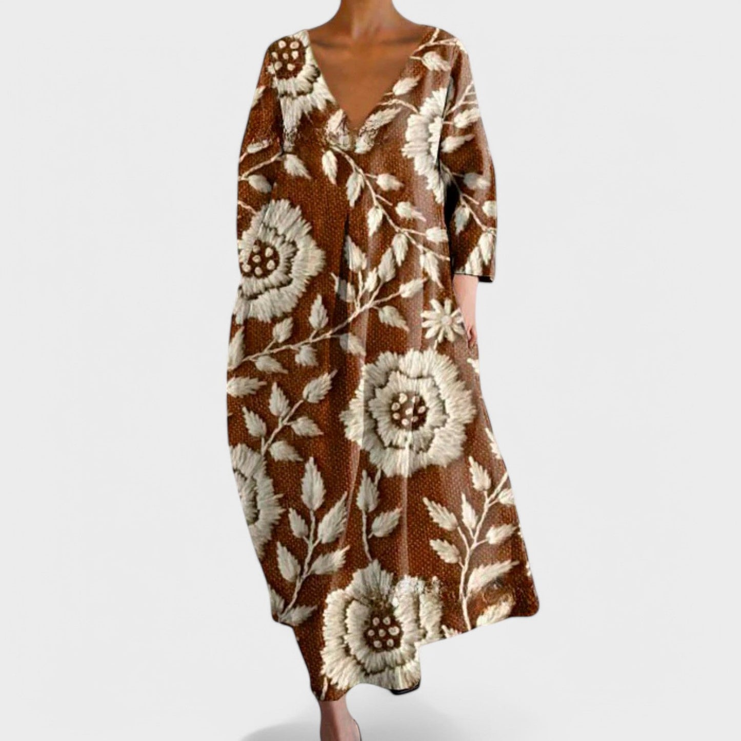 Gwenda - Vestido con escote en V casual elegante