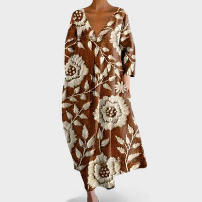 Gwenda - Vestido con escote en V casual elegante