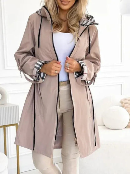 Cecily - Abrigo con Capucha Casual Elegante