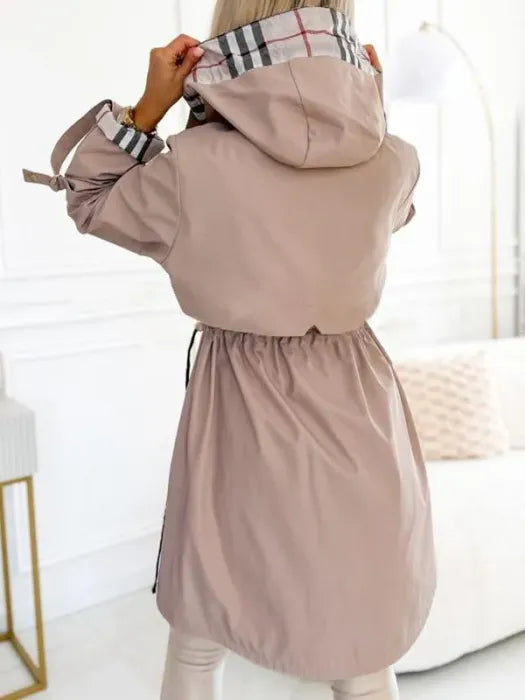 Cecily - Abrigo con Capucha Casual Elegante